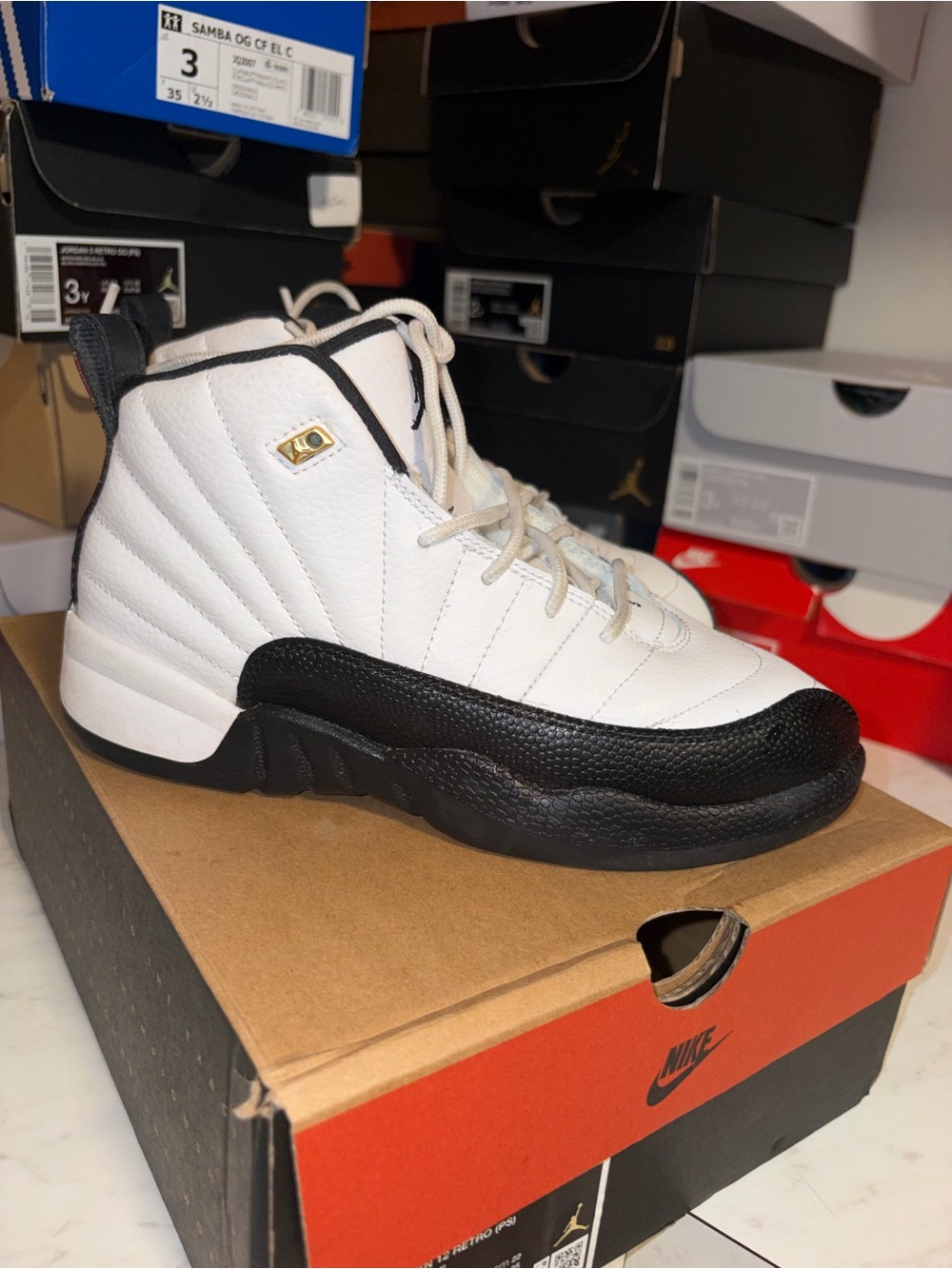 Jordan Kids' White and Black High-Top Sneakers